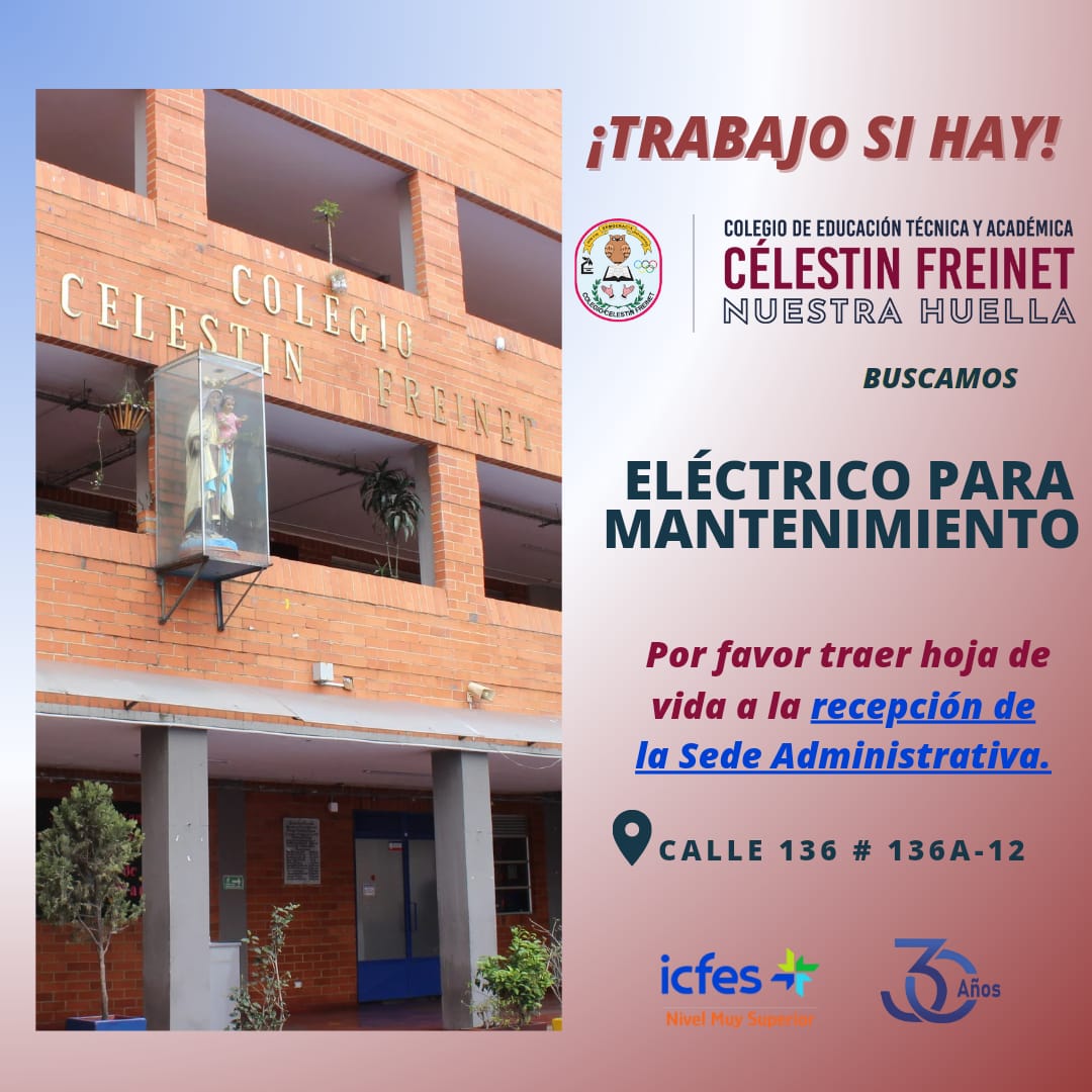 Buscamos eléctrico | Colegio Celestin Freinet